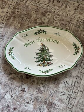 Spode Christmas Tree Merry Christmas Tray 11x7.5 Serving Dish New in Box